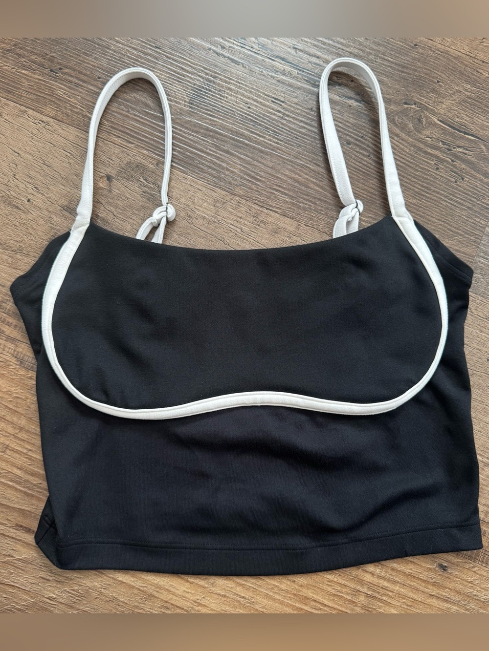 Gilly Hicks M Recharge Athletic Tank Top Womens Medium Black White Work Out Gym